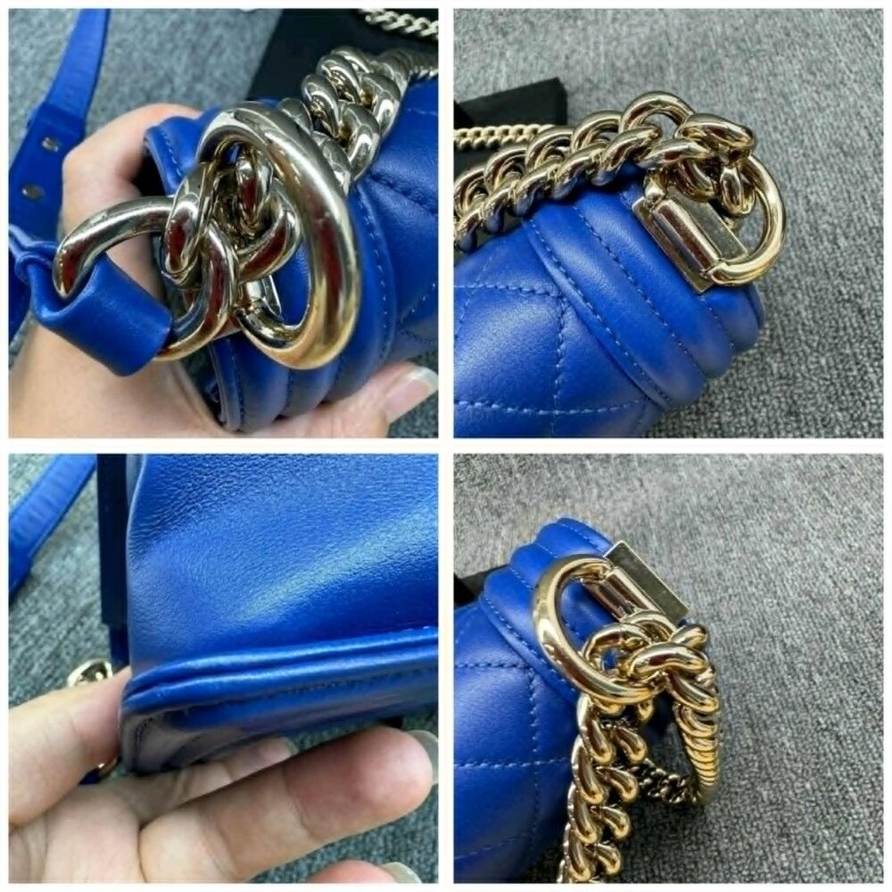 100% Authentic Chanel Boy Medium Caviar Shoulder Bag - Picture 11 of 14